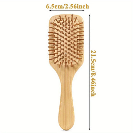 Solid Wood Bamboo Cushion Comb Can be used for scalp massage and hair smoothing The air cushion has excellent resilience Large B