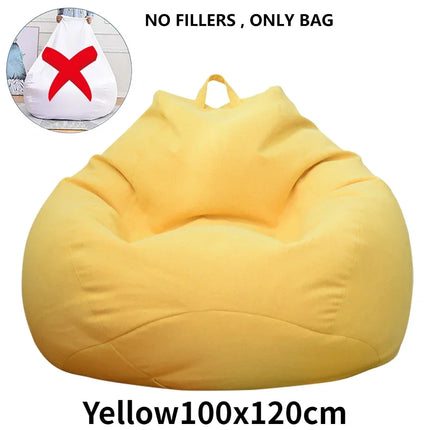 Large Bean Bag Chair Cover - Modern Lazy Sofa (Cover Only)