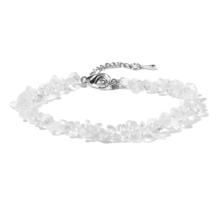 Natural Quartz Crystal Bracelet - Irregular Stone Bead Chip Jewelry for Women