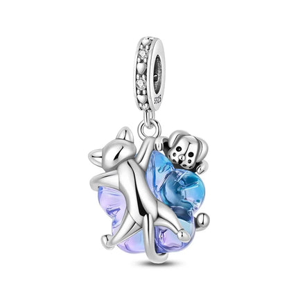 925 Sterling Silver Christmas Charms - Winter Snowman & Elk Pendants for DIY Jewelry