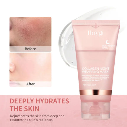 Korean Collagen Overnight Wrapping Peel Off Facial Mask Set