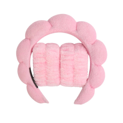 1/3Pcs Fashion Microfiber Washing Wristbands Scrunchies Puffy Headband Spa Bubble Headband for Washing Face Makeup Shower Skincare