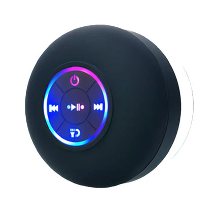 Waterproof Bluetooth Speaker with LED & Suction Cup - IPX4 Portable Audio
