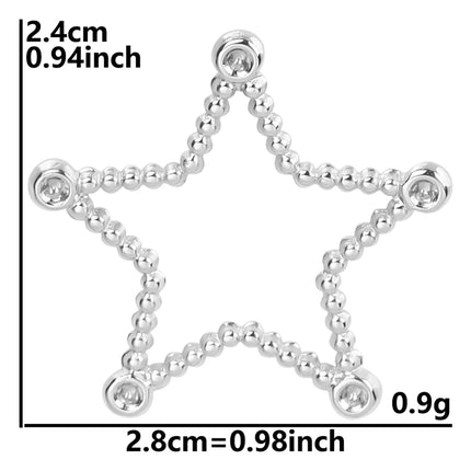Stainless Steel Celestial Charms - Heart Sun Moon Star Pendants for DIY Jewelry (5pcs)