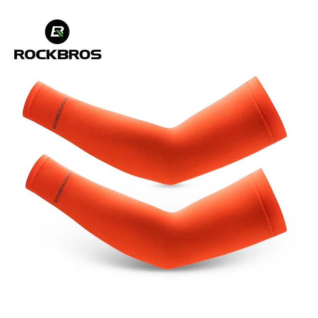 ROCKBROS Ice Silk Cycling Arm Sleeves - Breathable UV Protection for Summer Riding
