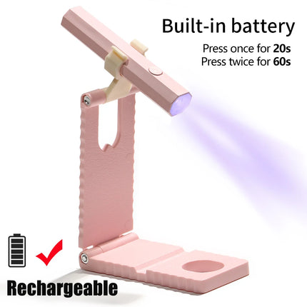 Handheld UV LED Nail Lamp - USB Rechargeable Gel Polish Dryer for Quick Manicures