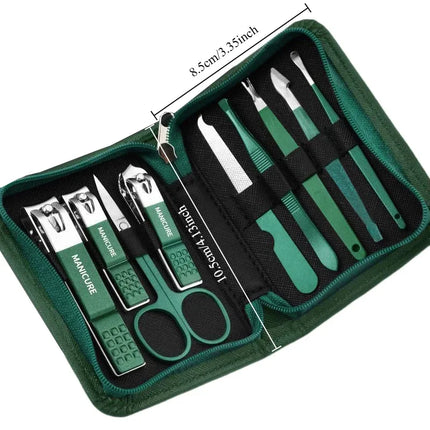 Professional 6-9 pc Manicure Set With Leather Case