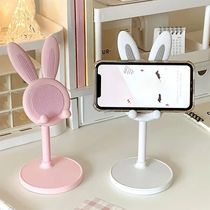 Cute Cartoon Bunny Mobile Phone Stand Desktop Adjustable Holder Can Lift and Adjust Cellphone Bracket For iPhone Samsung Xiaomi