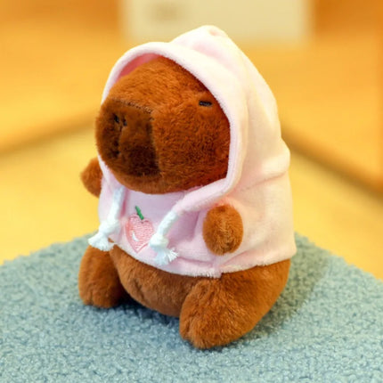 Capybara Plush Toy with Wings Hoodie - 12cm Kawaii Stuffed Animal