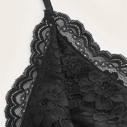 Lace Patchwork Halter Top - Backless Tank Top