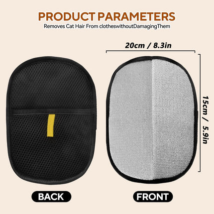 Pet Hair Removal Gloves - Reusable Double-Sided Grooming Tool for Dogs, Cats & Furniture