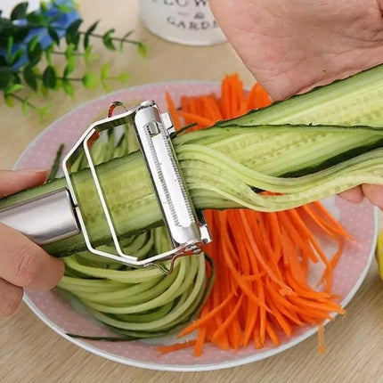 Stainless Steel Julienne Peeler - Vegetable Grater & Slicer