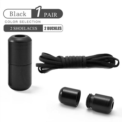 Elastic No-Tie Shoelaces - Semicircle Lock Laces for Kids & Adults