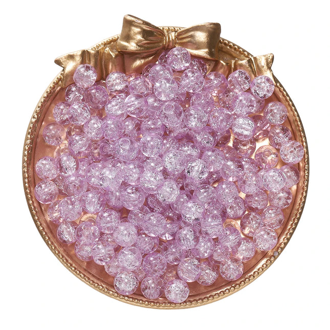 8mm Glass Crackle Beads - Loose Spacer Beads for DIY Jewelry (50/100pcs)