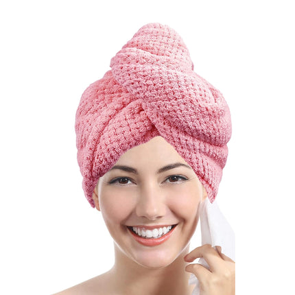 Textured dry hair cap 9.8 "X 25.5" absorbent hair towel wrap