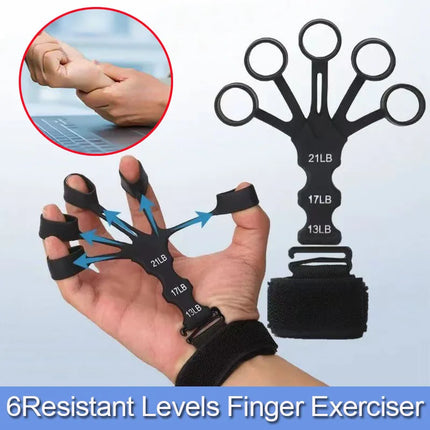 Silicone Finger Stretcher - 5 Finger Wrist Strengthener for Hand Grip Training