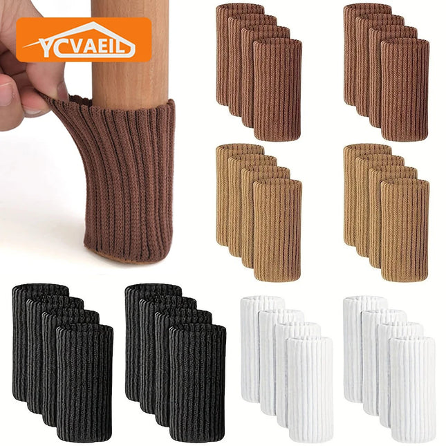 Knitted Chair Leg Socks 16PCS - Floor Protectors & Noise Reducers