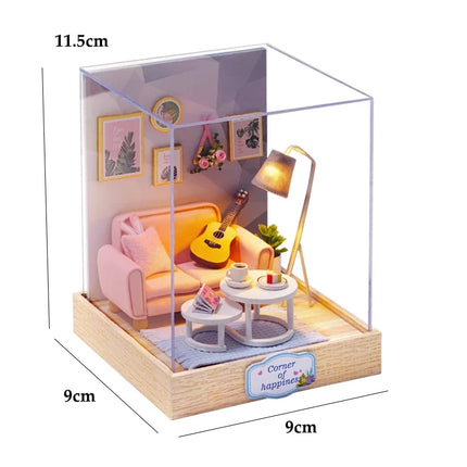 DIY Miniature Dollhouse Kit - 3D Puzzle Assembly with Furniture
