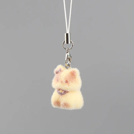 Fluffy Animal Keychains - 3D Resin Cartoon Pendant Collection