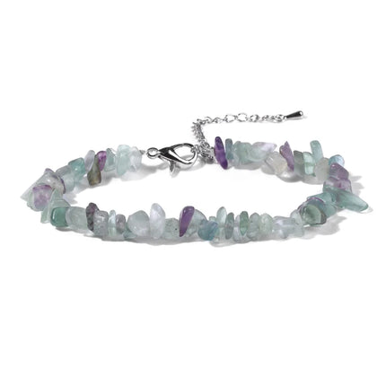Natural Quartz Crystal Bracelet - Irregular Stone Bead Chip Jewelry for Women