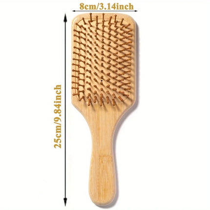 Solid Wood Bamboo Cushion Comb Can be used for scalp massage and hair smoothing The air cushion has excellent resilience Large B