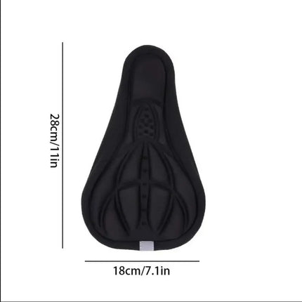 3D Padded Bike Saddle Cover - Gel Cushion Seat Cover for Comfortable Cycling