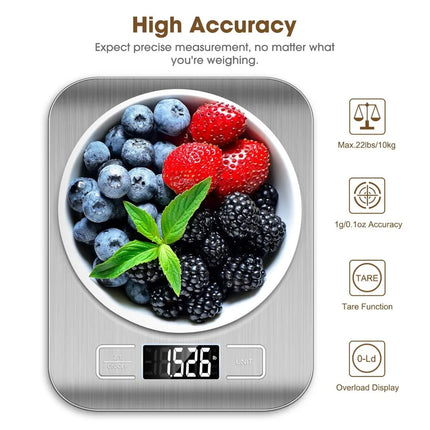 10kg LCD Display Stainless Steel Digital Kitchen Scale
