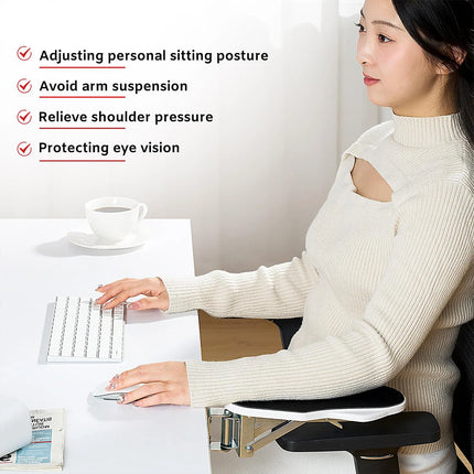 Computer Arm Support Bracket - Adjustable Wrist Rest for Desk