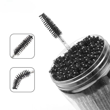 Bottled 50-pcs Disposable Eyelash Extension Mascara Wand