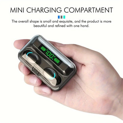 TWS F9 Wireless Bluetooth Earbuds - HiFi Stereo Sports Headset with Mic