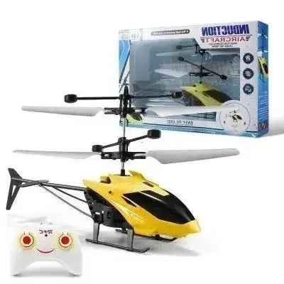 Mini RC Helicopter Drone - Rechargeable Hand-Controlled Flying Toy