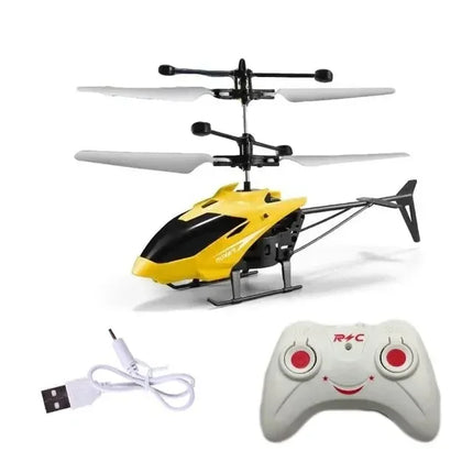 Mini RC Helicopter Drone - Rechargeable Hand-Controlled Flying Toy