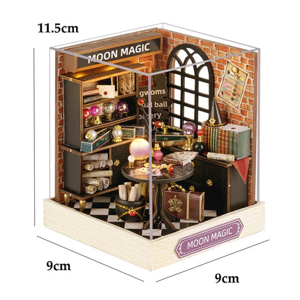 Wooden Miniature Dollhouse Kit - DIY 3D Assembly with Furniture