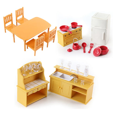 1:12 Dollhouse Miniature Furniture Set - DIY Forest Family Toy