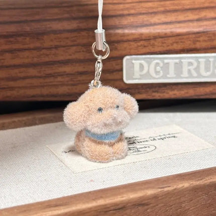 Fluffy Animal Keychains - 3D Resin Cartoon Pendant Collection