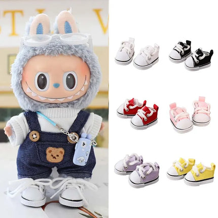 Labubu Doll Canvas Shoes - 17cm Doll Footwear Accessories