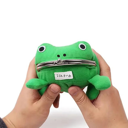 Cute Anime Frog Purse - Kissing Lock Plush Coin Pouch