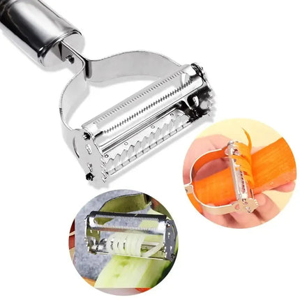 Stainless Steel Julienne Peeler - Vegetable Grater & Slicer