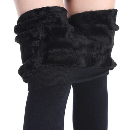 Velvet Leggings - High-Waisted Winter Tights