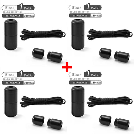 Elastic No-Tie Shoelaces - Semicircle Lock Laces for Kids & Adults