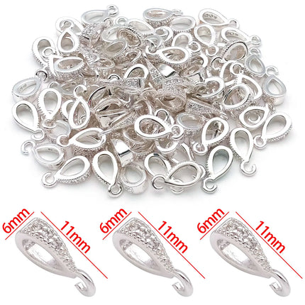 18K Gold Plated Brass Connectors - Zircon Melon Seed Buckle for DIY Jewelry (5pcs)