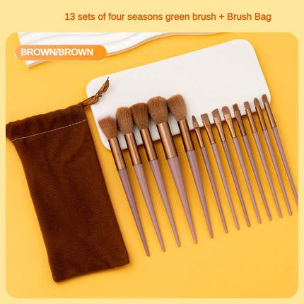 Soft 13-pc Purple Flower Makeup Brush Set