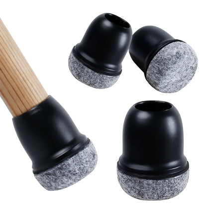 Silicone Chair Leg Floor Protectors - 16PCS Non-Slip Felt Pads