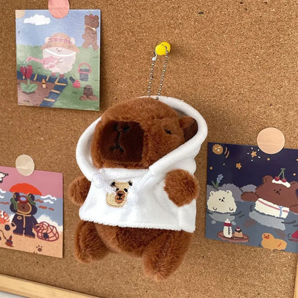 Capybara Plush Toy with Wings Hoodie - 12cm Kawaii Stuffed Animal