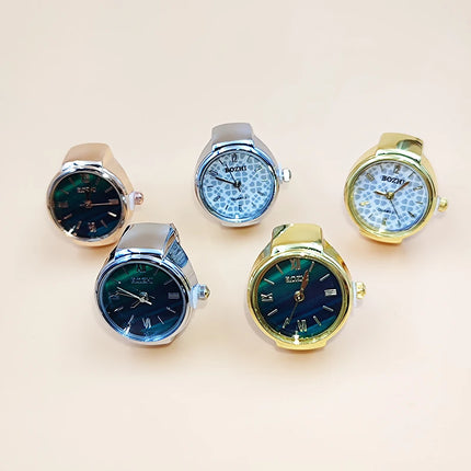 Vintage Finger Watch Ring - Creative Quartz Movement Fashion Jewelry for Women & Men