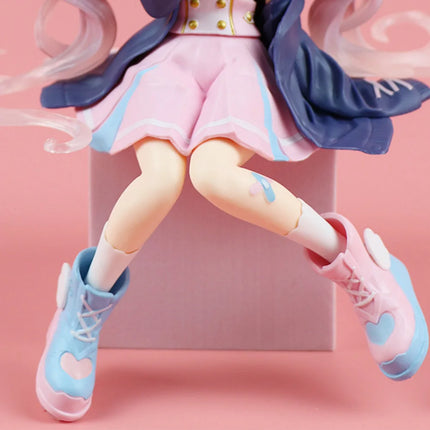 Hatsune Miku Pink Sakura Figure - Sitting Pose PVC Collectible