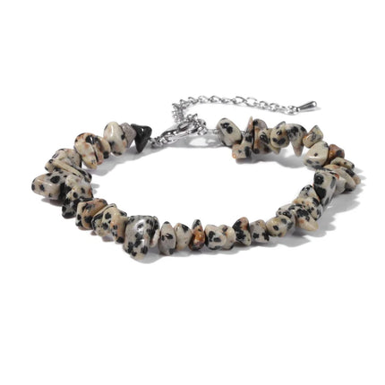 Natural Quartz Crystal Bracelet - Irregular Stone Bead Chip Jewelry for Women