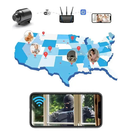 HD 1080P Mini WiFi Camera - Wireless Baby Monitor & Security Cam