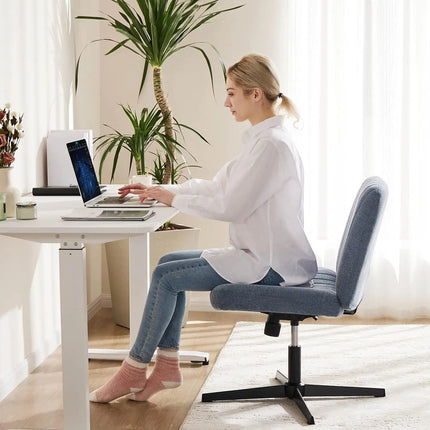 Criss Cross Office Chair - Armless Wide Seat Adjustable
