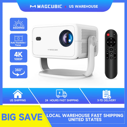 Native 1080P Projector 650 ANSI - 4K Android 11 with Auto Keystone & Focus